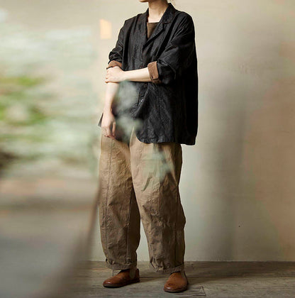 edoa Cracked Mud Silk Blazer 