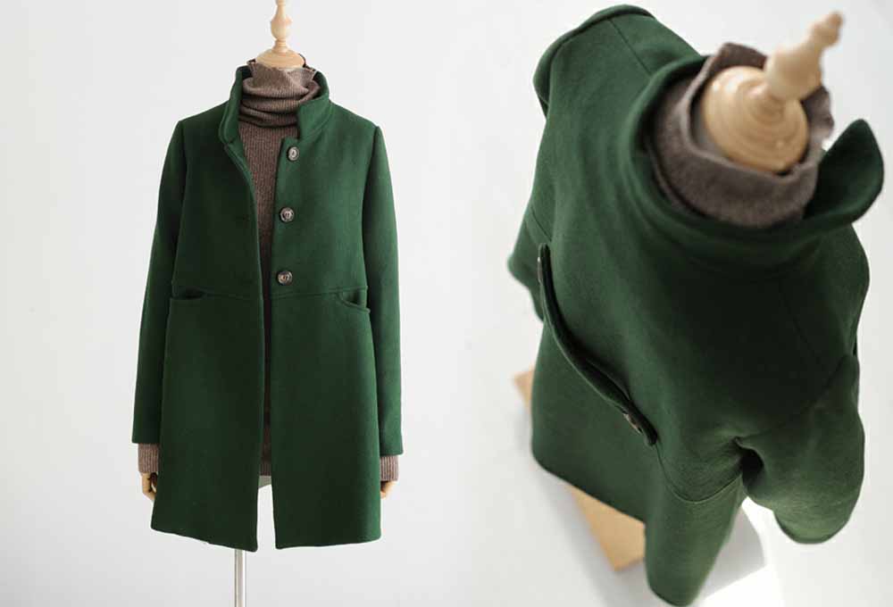 edoa Vintage A Line Wool Coat 
