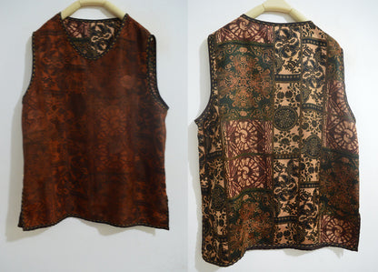 Reversible Printed Mud Silk Tank Top to0150 X274
