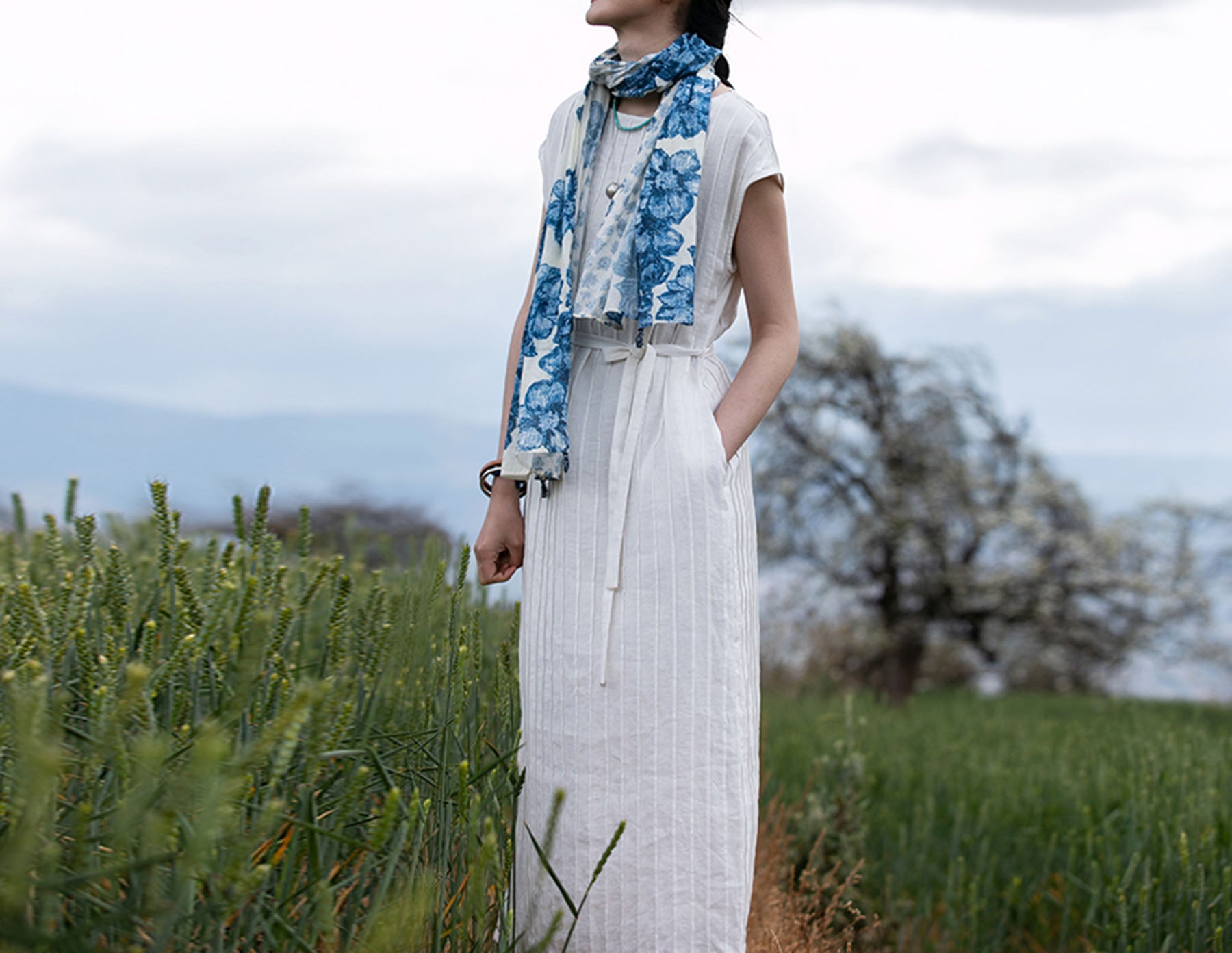 edoa Hand-pintucked Linen Dress 