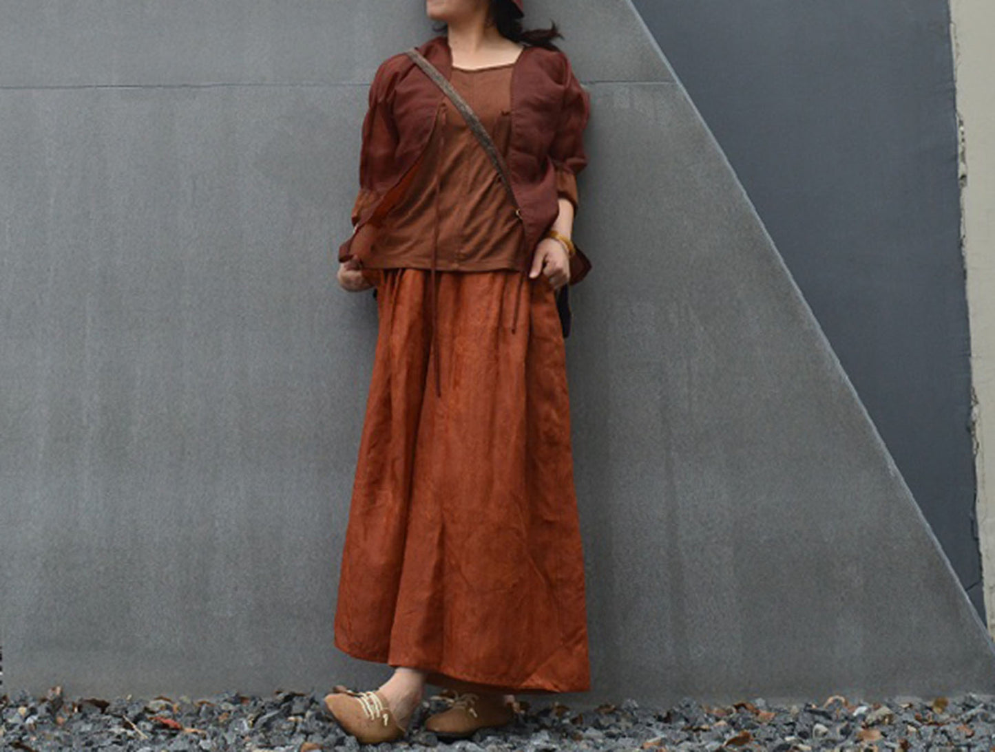 edoa Reversible Plant Dyed Silk Jacquard Wide Leg Pants 