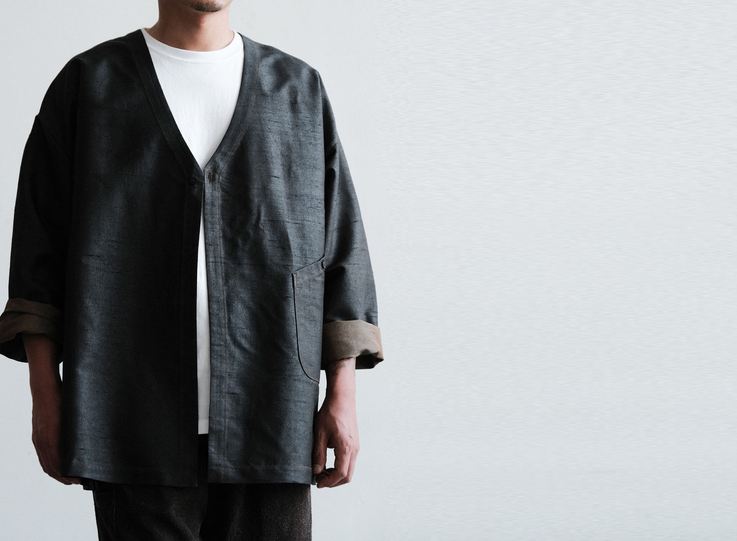 edoa Dupioni Mud Silk Jacket 