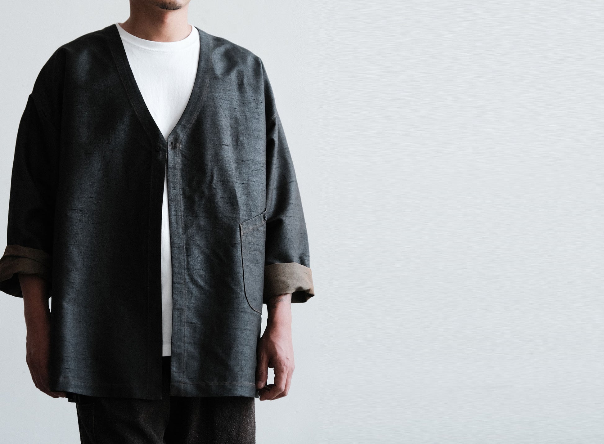 edoa Dupioni Mud Silk Jacket 