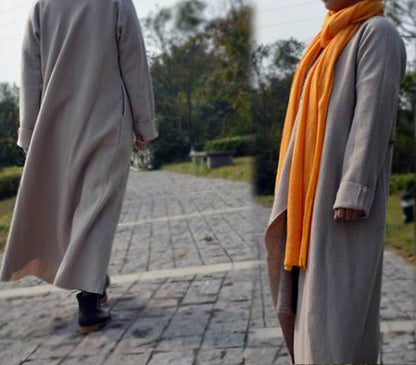 edoa Felted Wool Coat with Hand Embroidery 