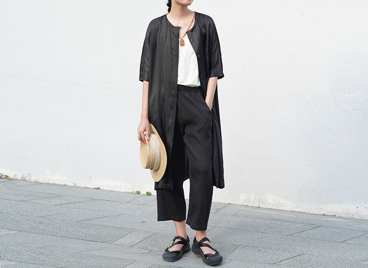 edoa Mud Silk Button Down Shirt 