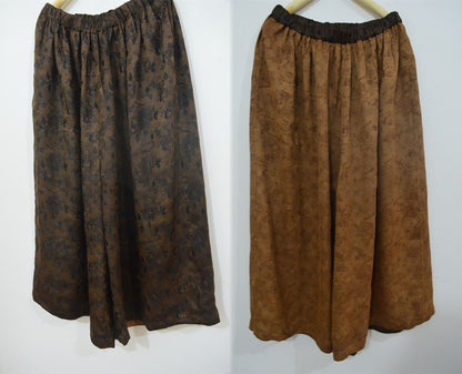 Reversible Mud Silk Jacquard Wide-leg Pants pa0072 X180