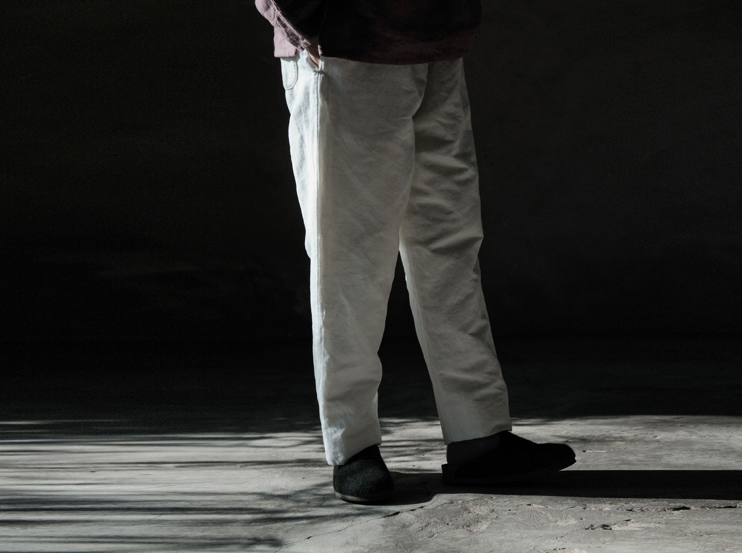 edoa White Hemp Padded Pants