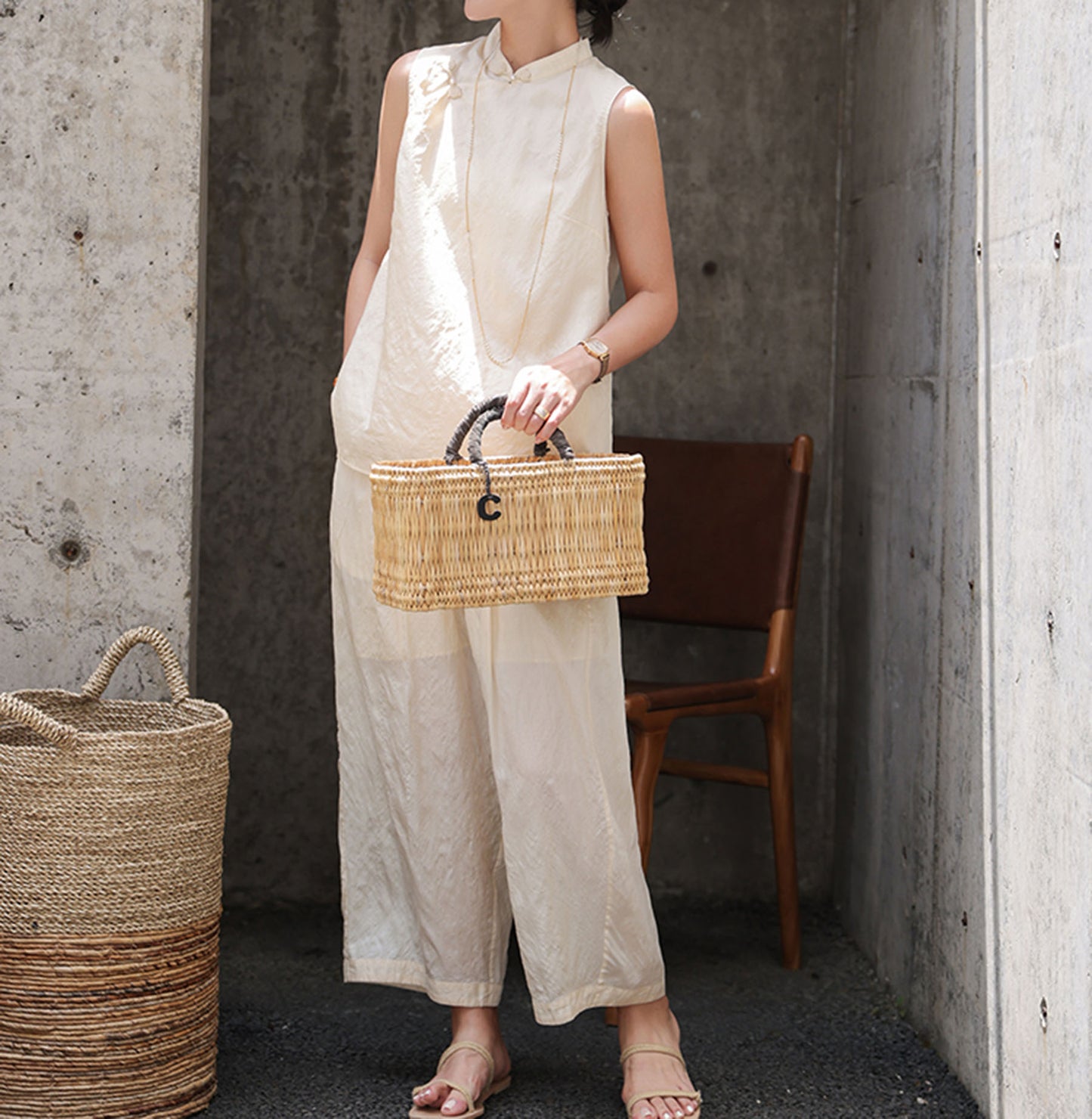 edoa Tussah Silk Qipao