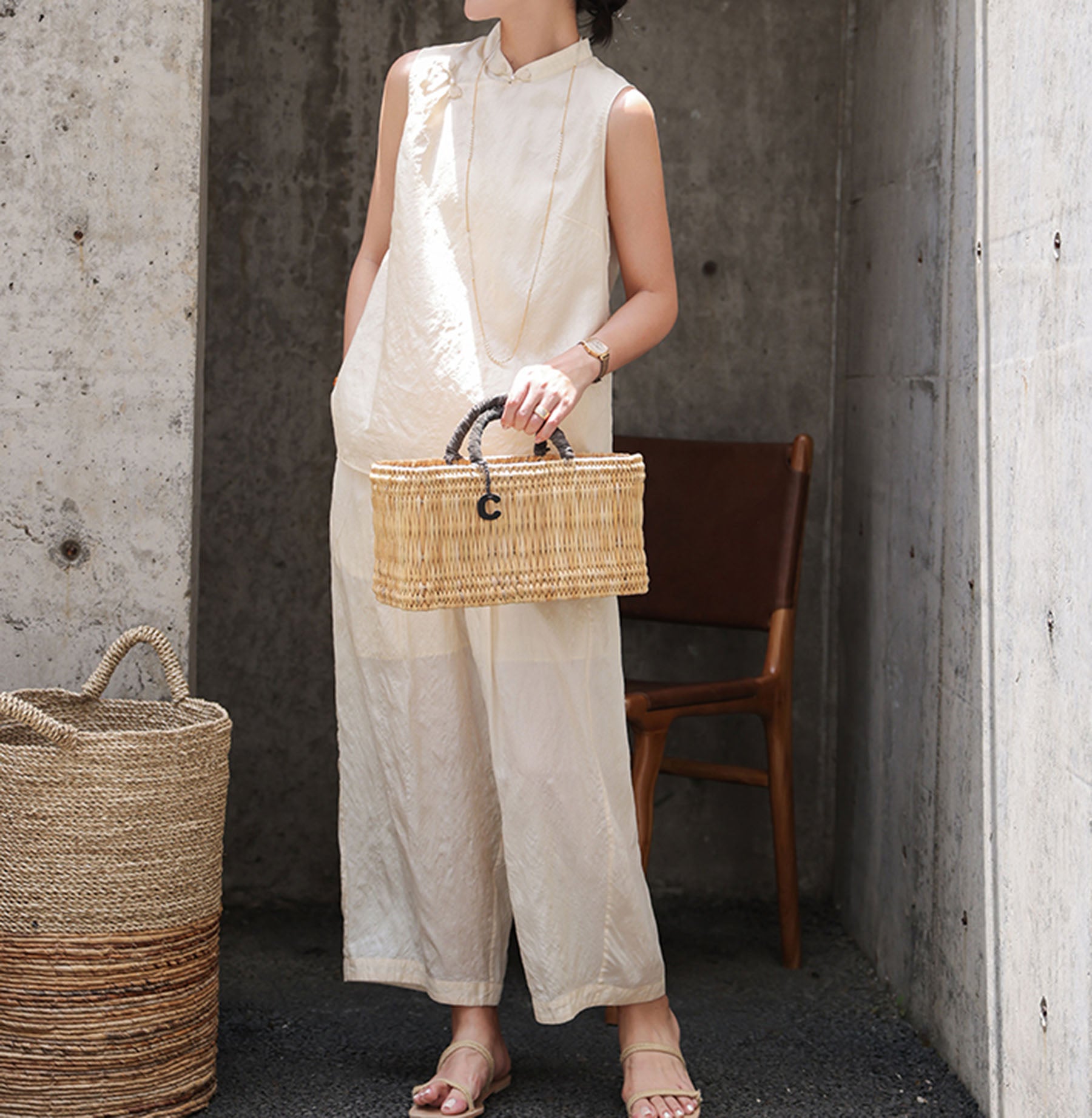 edoa Tussah Silk Qipao