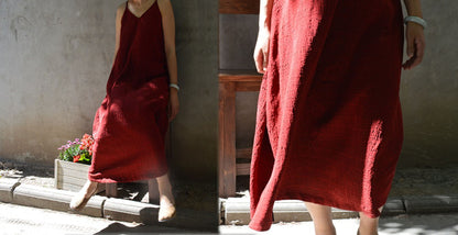 edoa Reversible Mud Silk Jacquard Camisole Dress