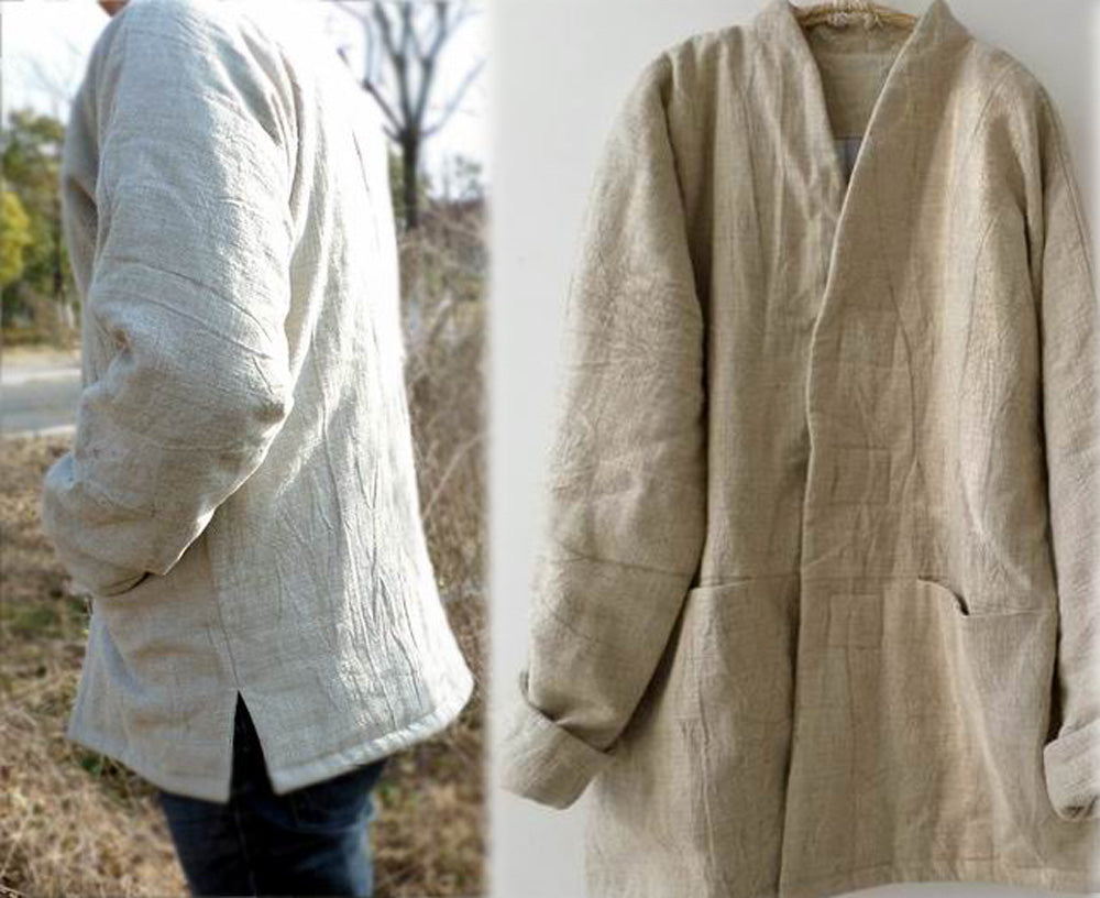 edoa Linen Cotton Blend Padding Jacket 