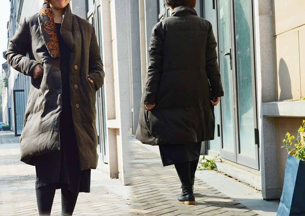 edoa Mud Silk Down Coat