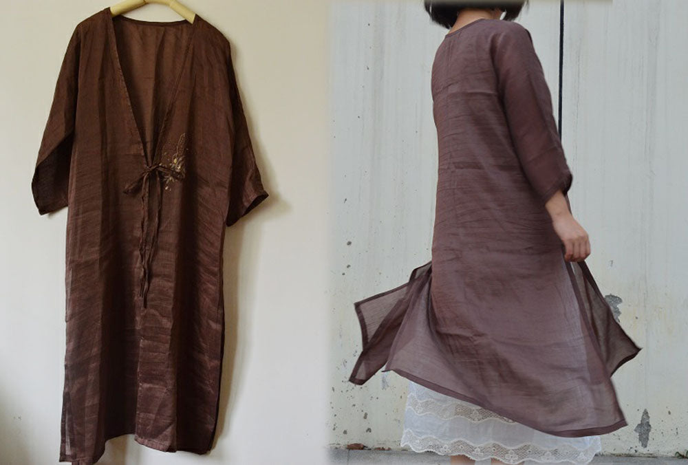 Silk Linen Gauze Cardigan Jacket ja0047 777