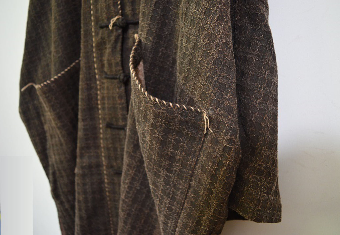 Mud Tussah Silk Jacquard Chinese Jacket ja0063 A631