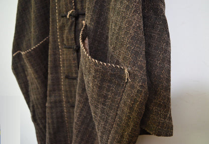 Mud Tussah Silk Jacquard Chinese Jacket ja0063 A631