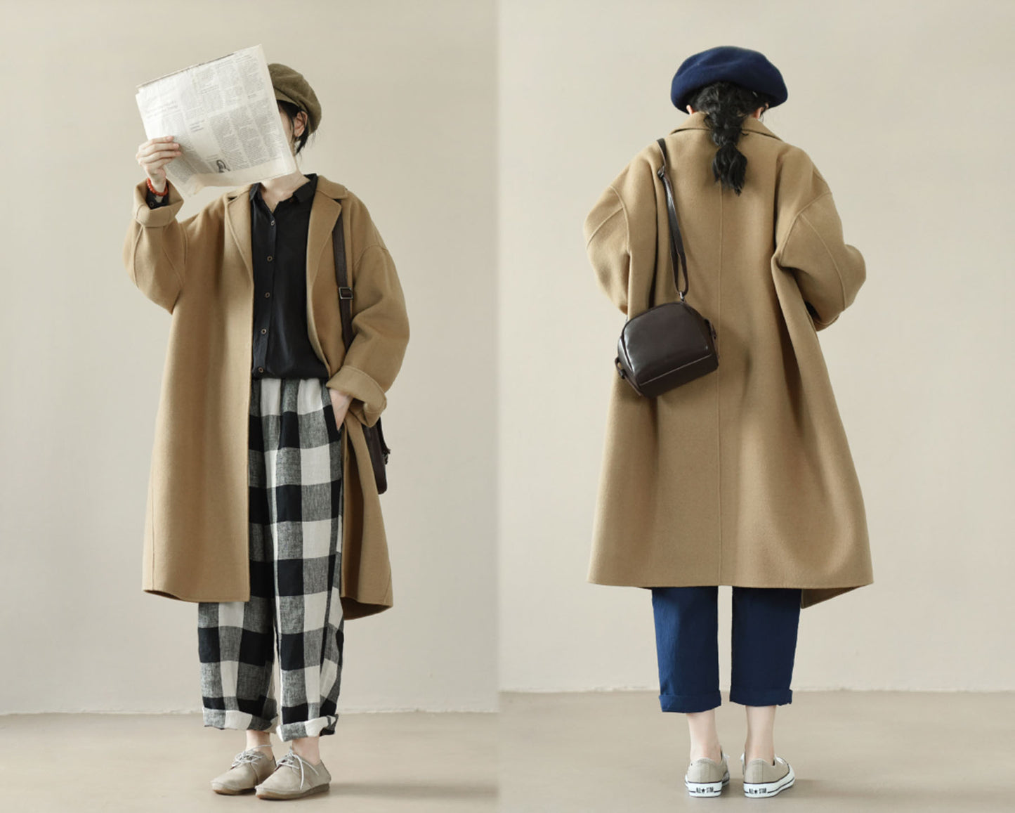 edoa Oversized Double-faced Wool Coat 