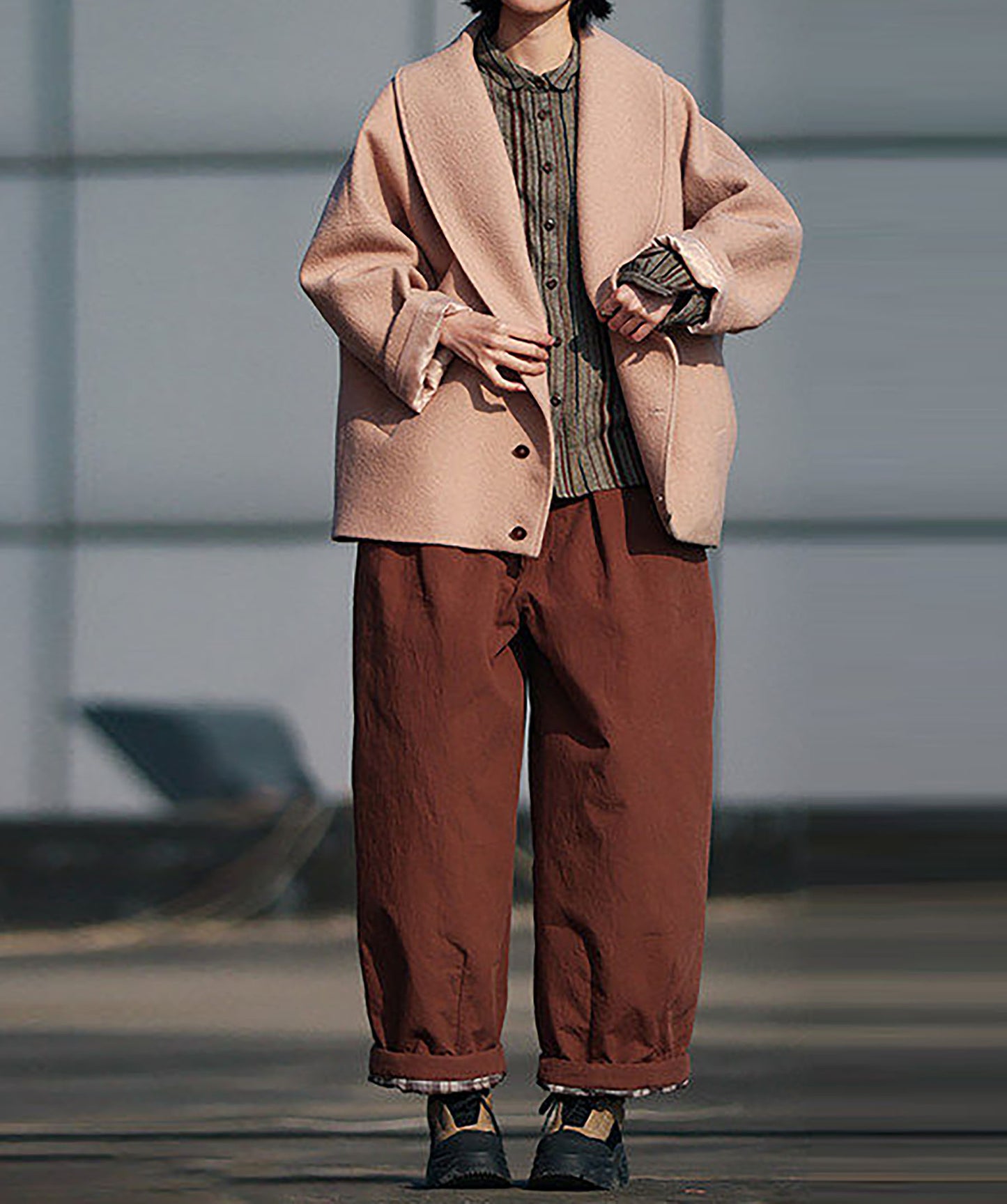 edoa Shawl Collar Slouch Coat 