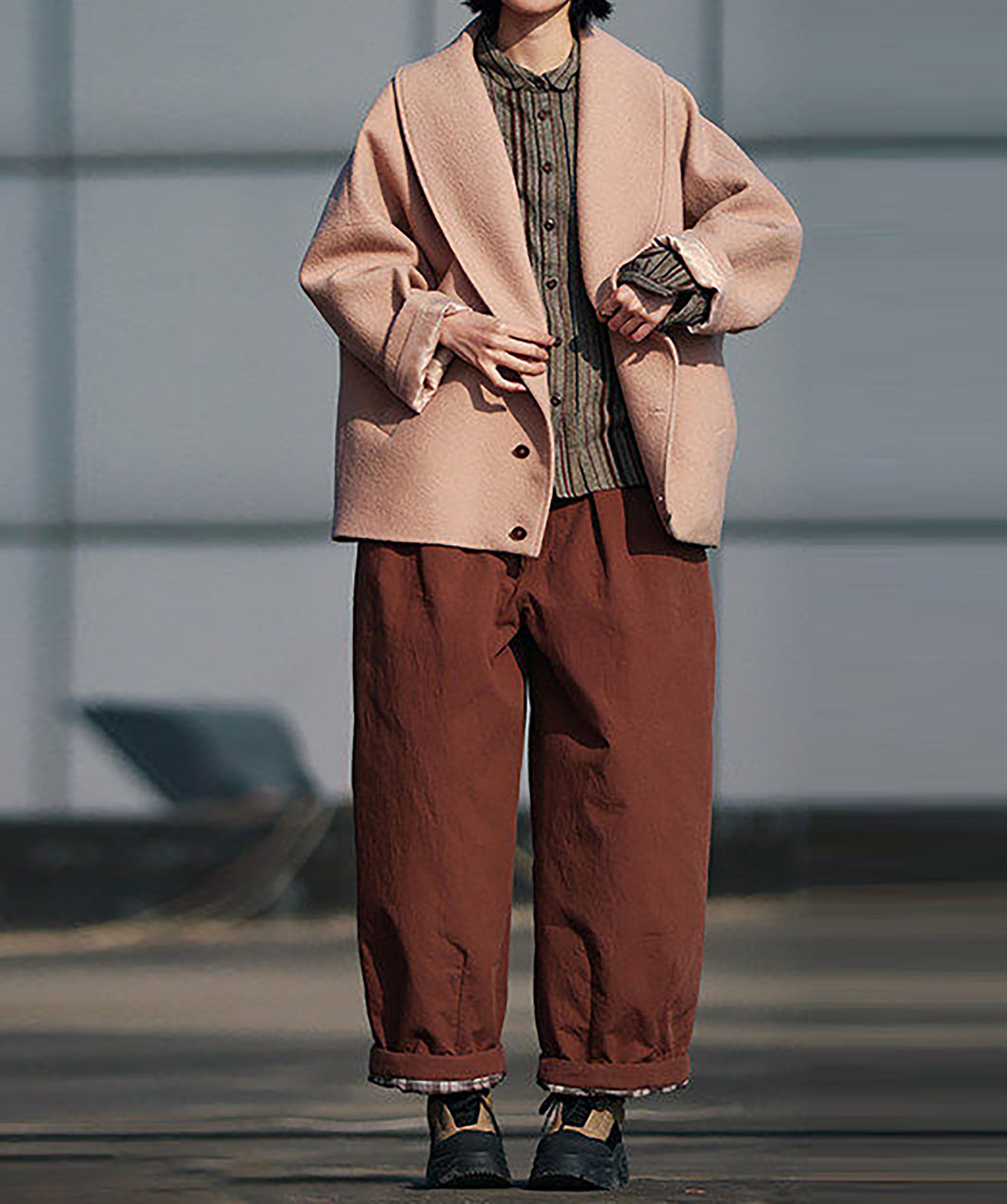 edoa Shawl Collar Slouch Coat 