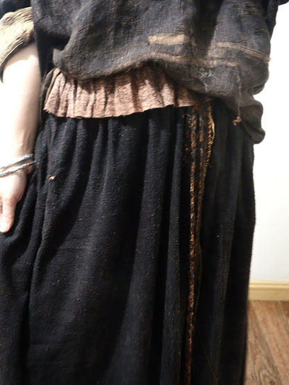 Reversible Mud Tussah Silk Bud Skirt sk0018 X244