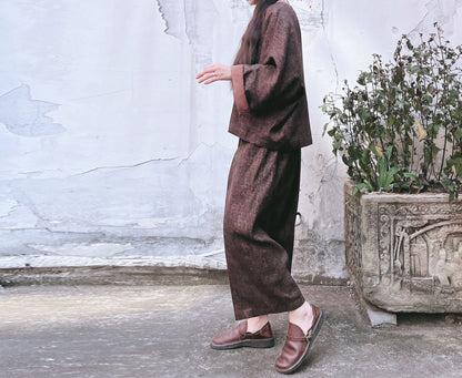 edoa Cracked Mud Silk Set Indluding Top