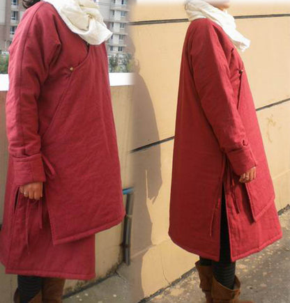 edoa Linen Padded Coat