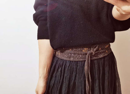 Hand Embroidered Mud Tussah Silk Waist Band bt0002 A348