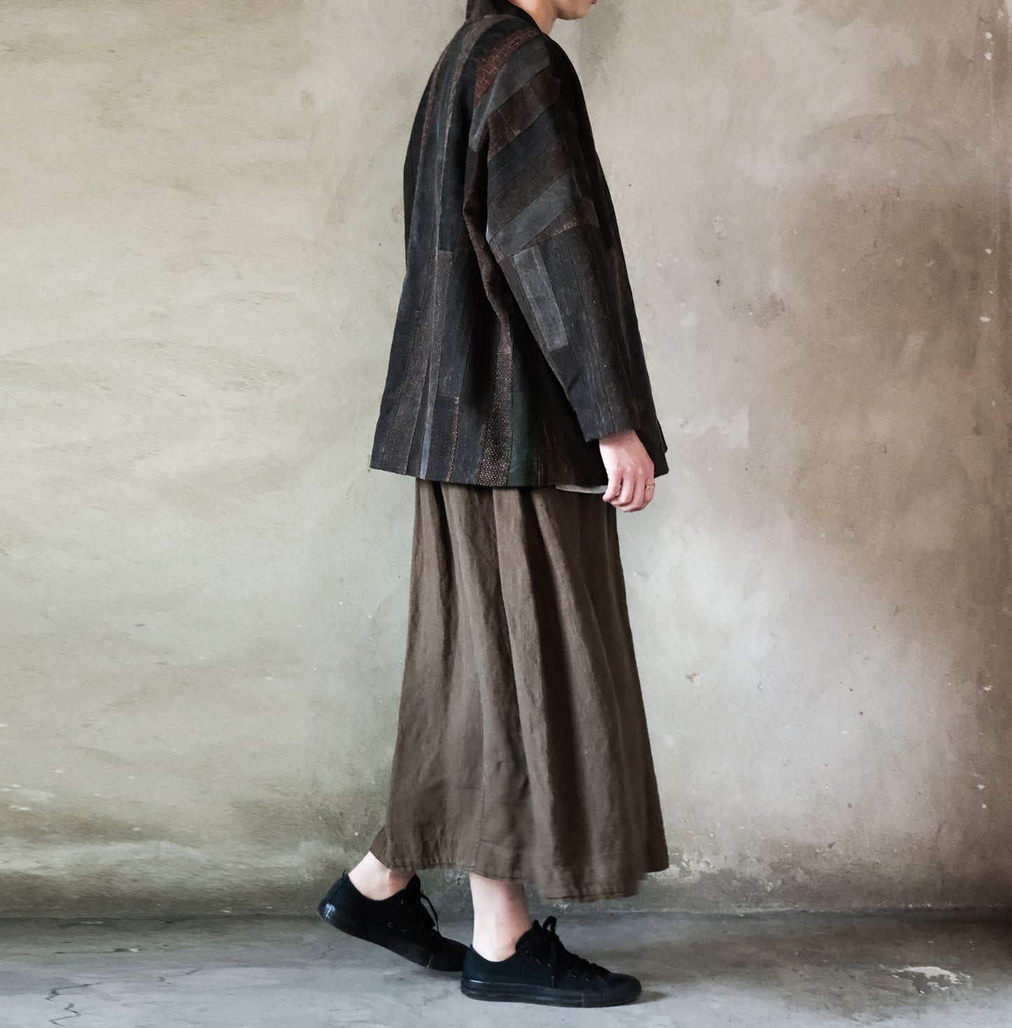 edoa One-of-a-kind Mud Silk Patchwork Haori Jacket 