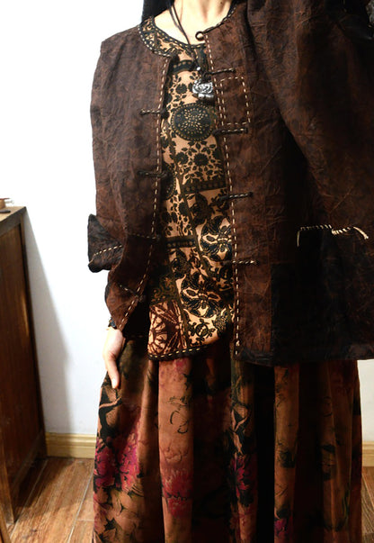 Reversible Mud Silk Organza Chinese Jacket ja0037 X281