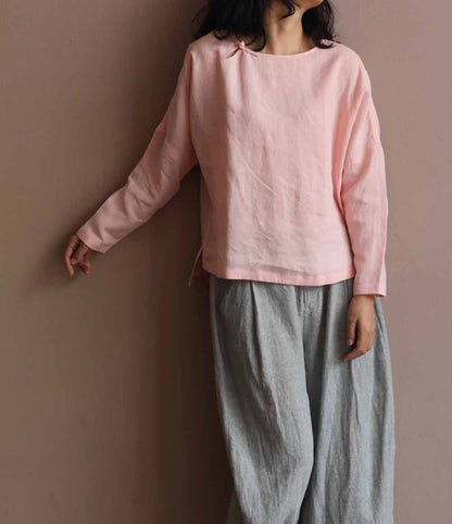 edoa Long Sleeve Linen Tunic