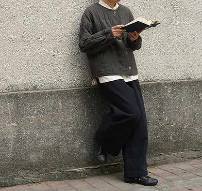 EDOA Yarn-dyed Linen Hand Quilted Jacket