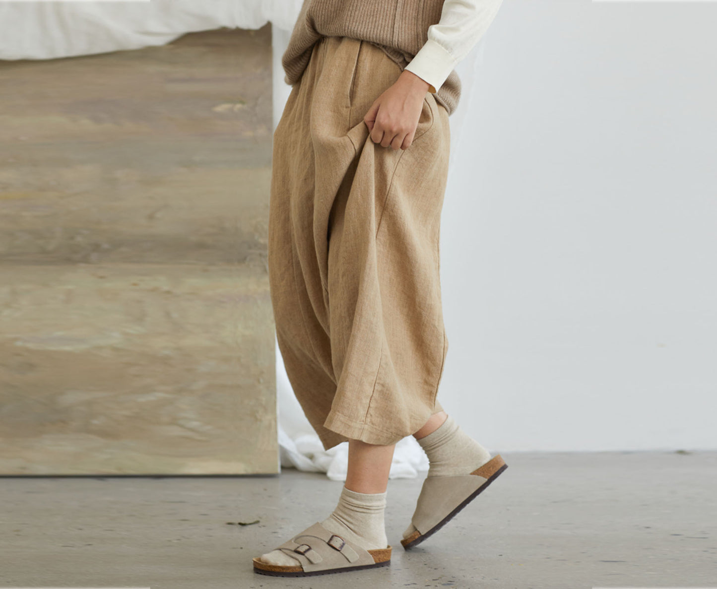 edoa Loose Drop Crotch Harem Pants