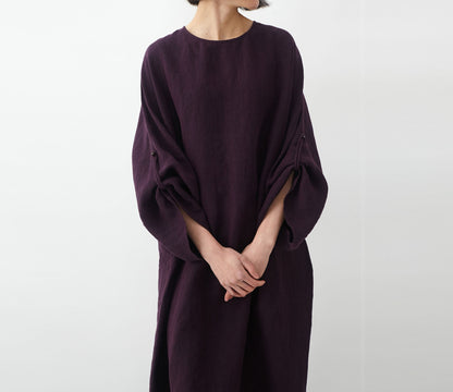 edoa Minimalist Oversized Linen Tunic Dress 