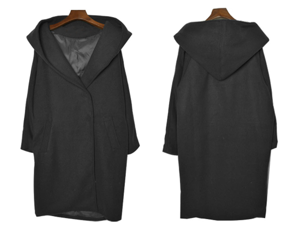 Halloween Sorcerer Hooded Wool Coat co0089 316