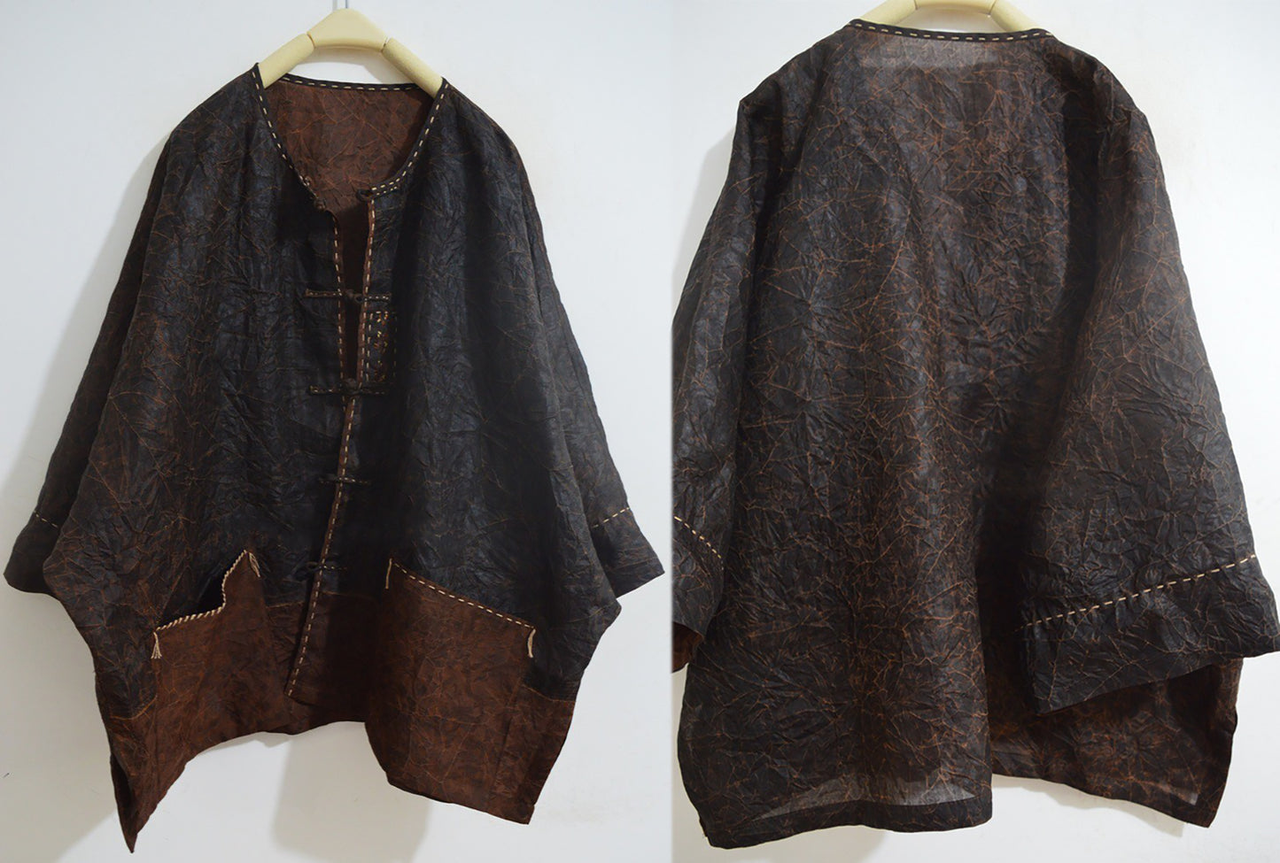 Reversible Mud Silk Organza Chinese Jacket ja0037 X281