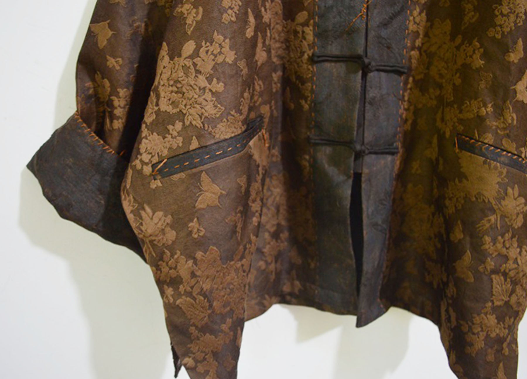 edoa Plant Dyed Silk Jacquard Chinese Jacket