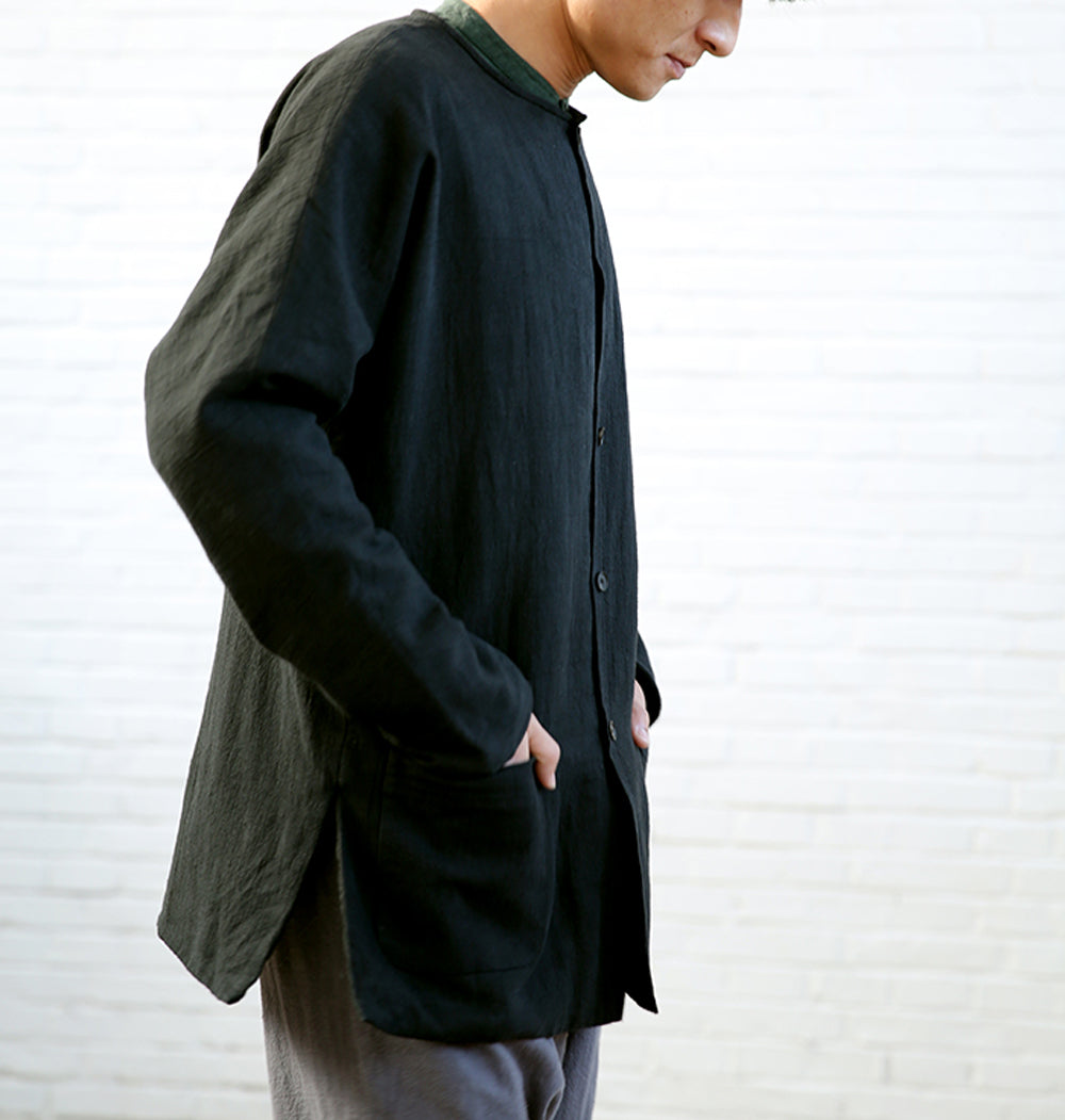 edoa Collarless Blend Padded Tang Suit