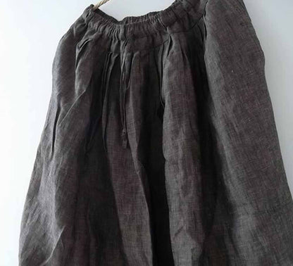 Loose yarn dyed linen harem pants