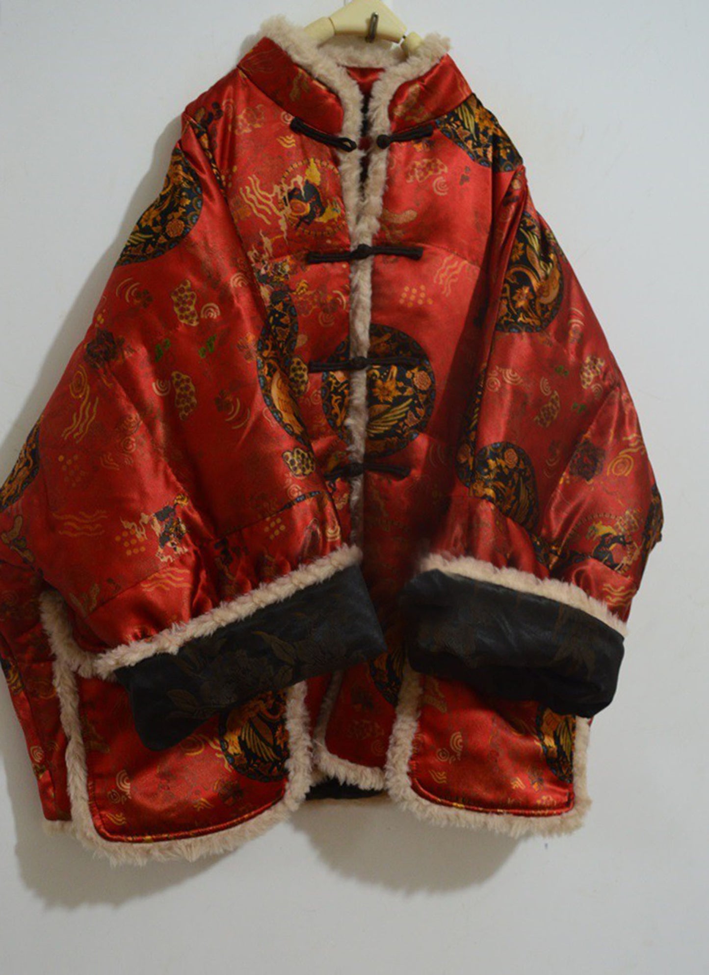edoa Mulberry Silk Goose Down Chinese Coat