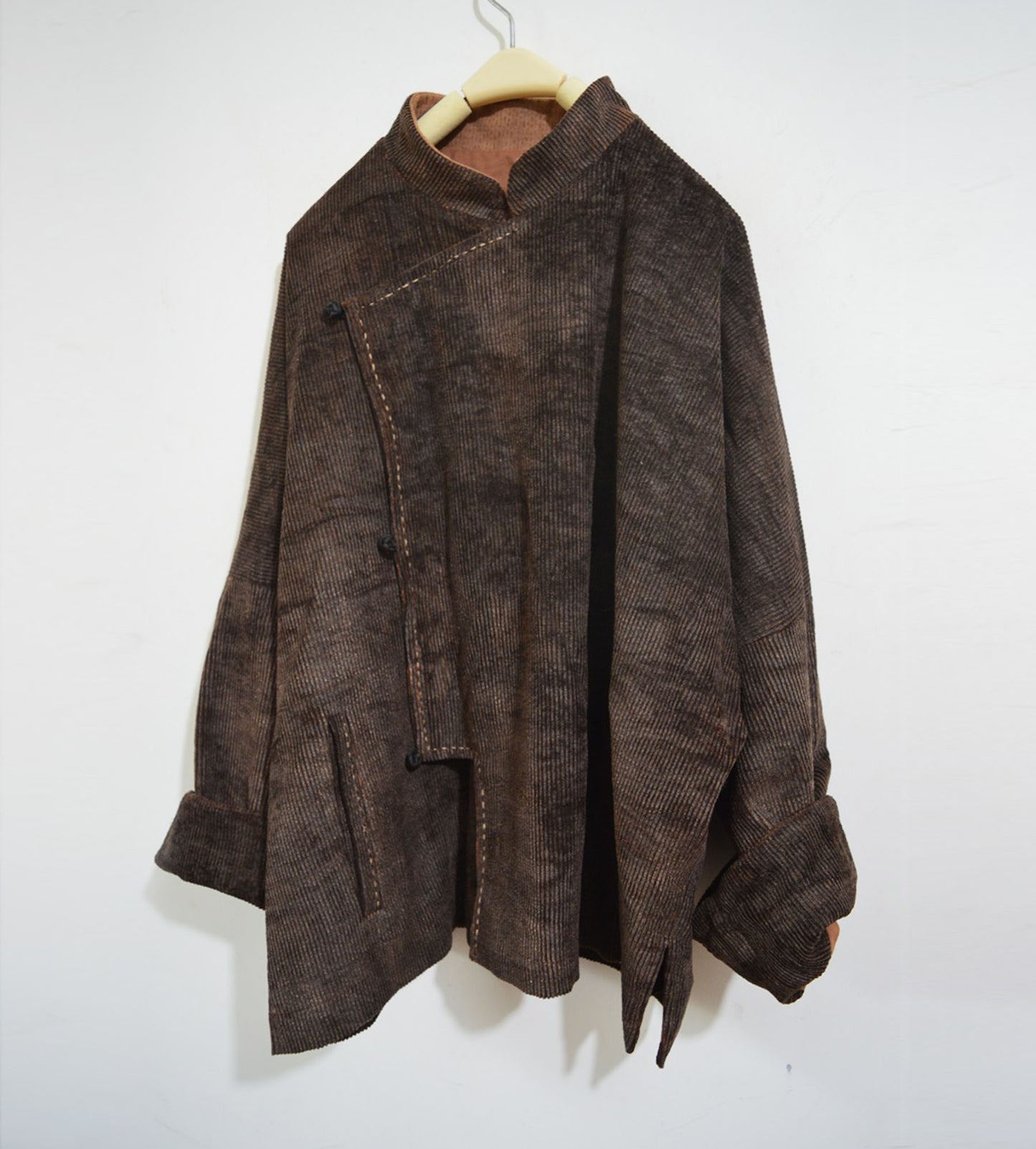 edoa Mud Tussah Silk Corduroy Jacket 