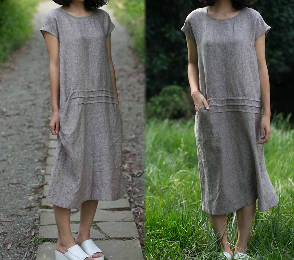 edoa A line Chambray Dress