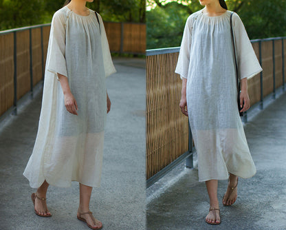 edoa Loose Fitting Crinkled Dress