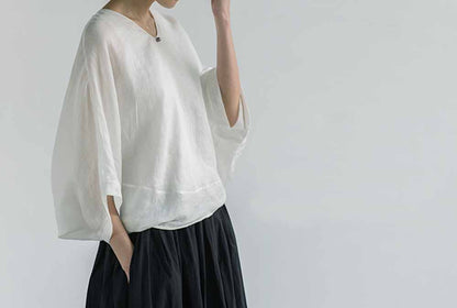 edoa Oversized ramie Shitr