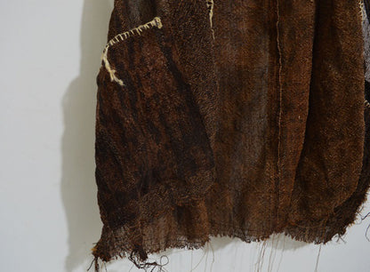 Loose Fitting Plant Dyed Hand Woven Linen Vest to0026 A857