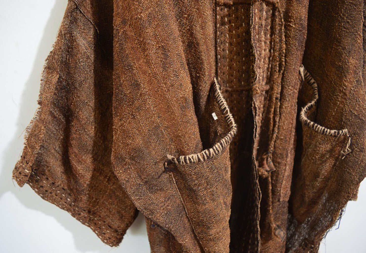 Loose Fitting Plant Dyed Hand Woven Linen Cardigan Jacket ja0062 A858