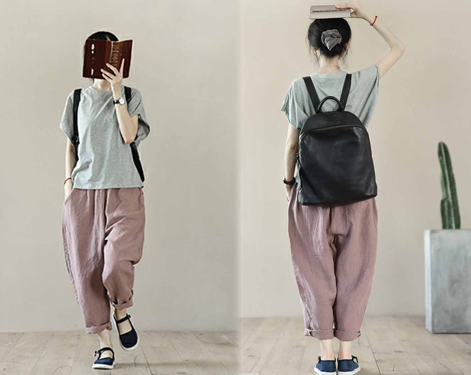 edoa Tapered Boyfriend Pants