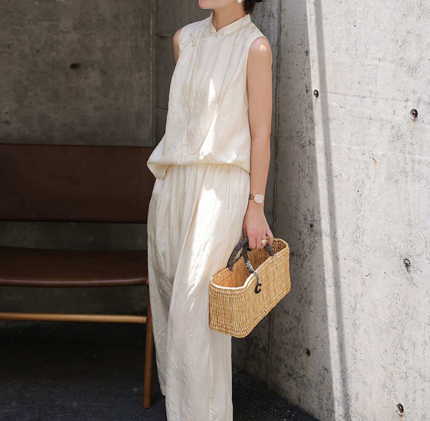 edoa Tussah Silk Qipao