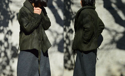 Winter Mud Tussah Silk Quilt Down Jacket ja0068 B08