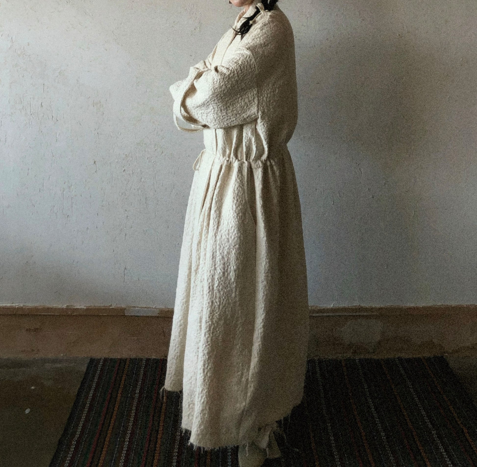 edoa Oversized Boho Style Wrap Coat