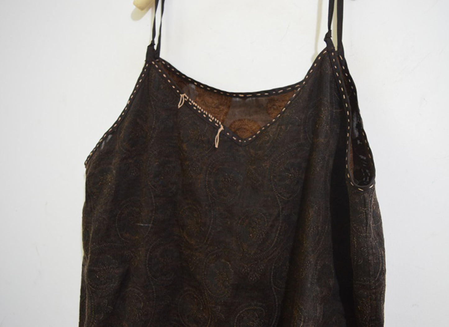 Reversible Mud Silk Linen Blend Jacquard Camisole Dress dr0258 A619