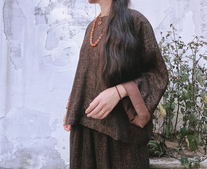 edoa Cracked Mud Silk Set Indluding Top